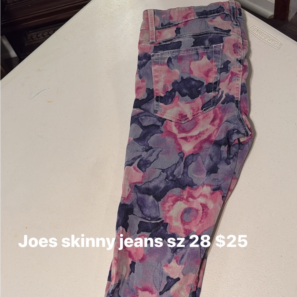 Joe's Jeans Pink and Blue Skinny Jeans